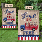 America, Land Of The Free - 4th Of July Decoration - Personalized Dog Flag
