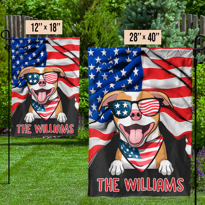 American Dog's House - 4th Of July Decoration - Personalized Dog Flag