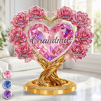 Custom Acrylic Plaque - Personalized Mother's Day Gifts For Mom, Grandma - Grandma Love Never Ends