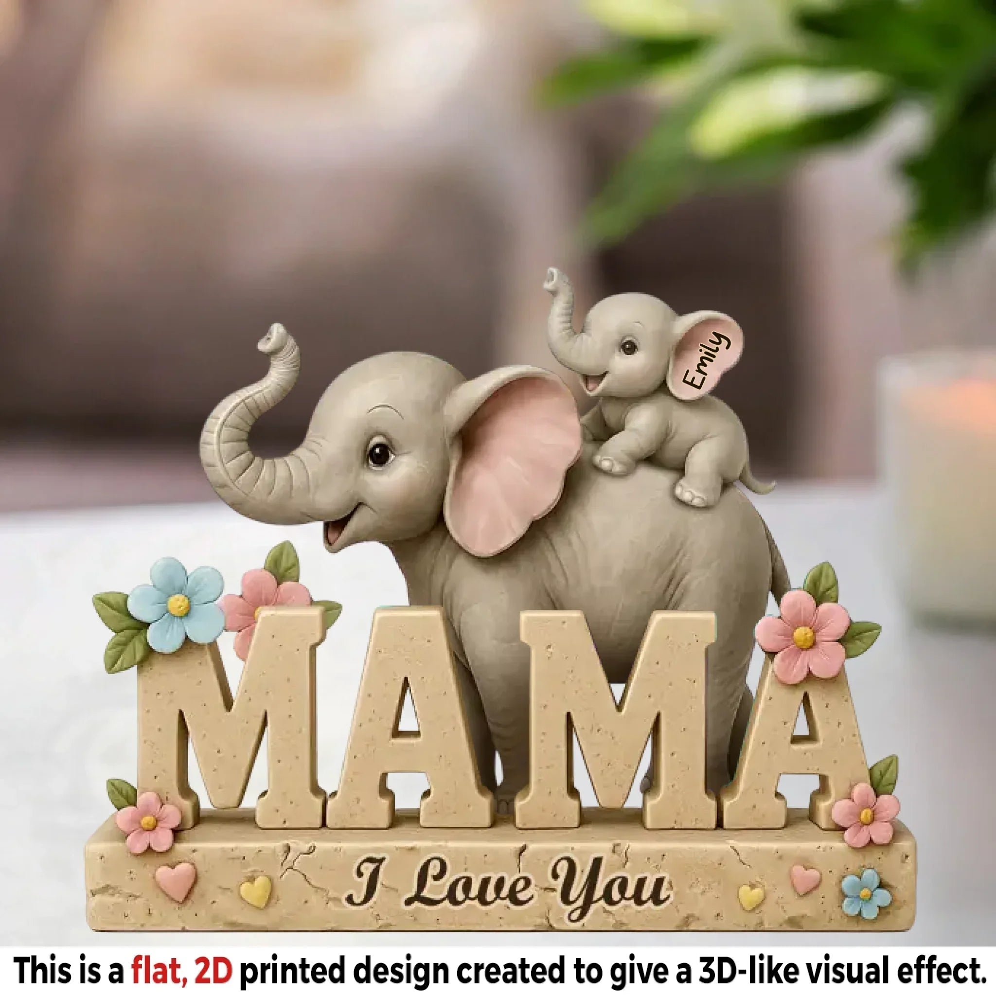 Custom Acrylic Plaque - Personalized Mother's Day Gifts For Mom, Grandma - Love You A Ton, Mama