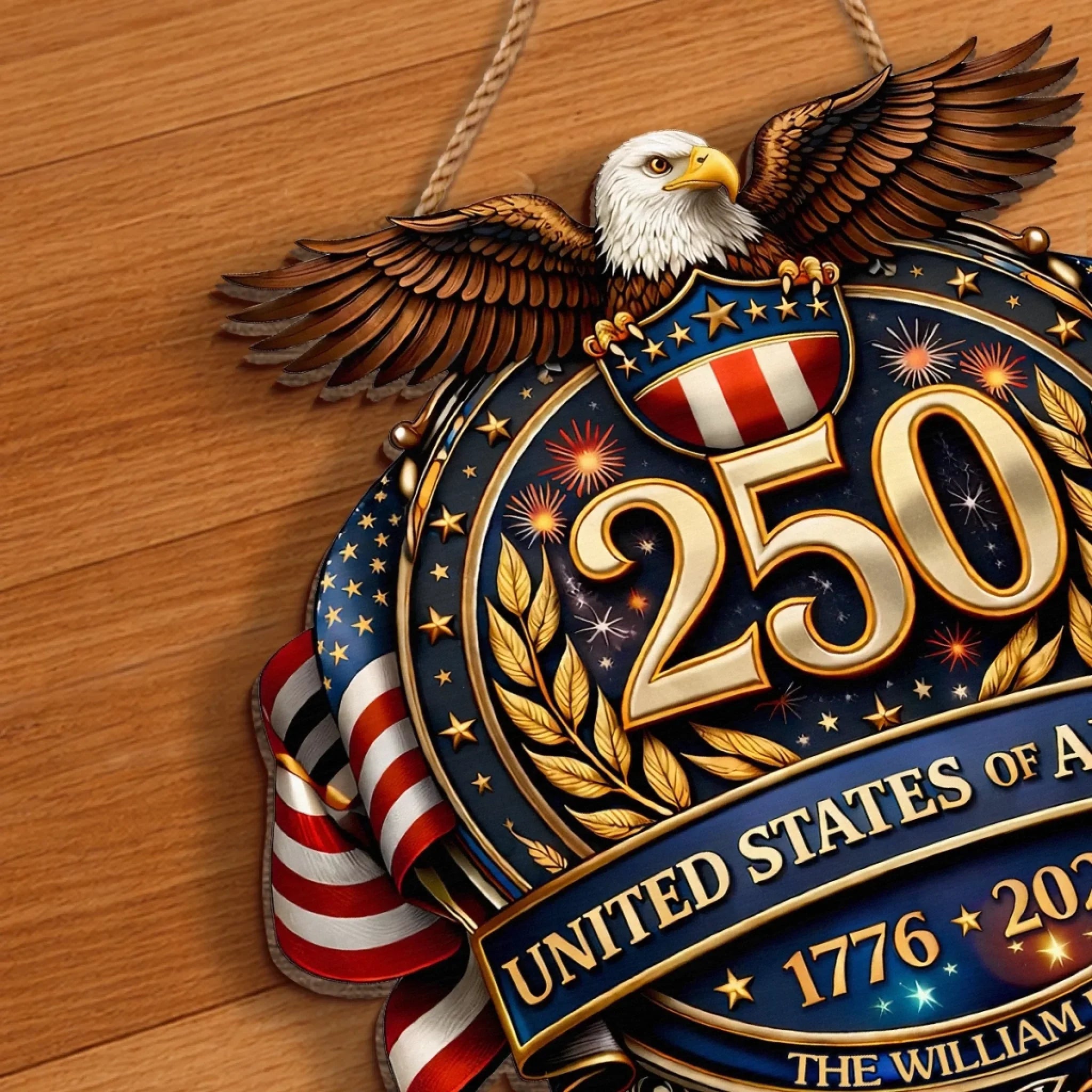 Custom Wood Sign - Personalized America 250th Anniversary Gifts For Mom, Dad, Brother, Sister, Kids - American Pride Always