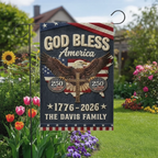 Custom Flag - Personalized America 250th Anniversary Gifts For Mom, Dad, Brother, Sister, Kids - Courage Built Our Future