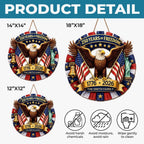Custom Wood Sign - Personalized America 250th Anniversary Gifts For Mom, Dad, Brother, Sister, Kids - Let Freedom Shine Bright
