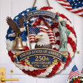 Custom Wood Sign - Personalized America 250th Anniversary Gifts For Mom, Dad, Brother, Sister, Kids - Proud American Family