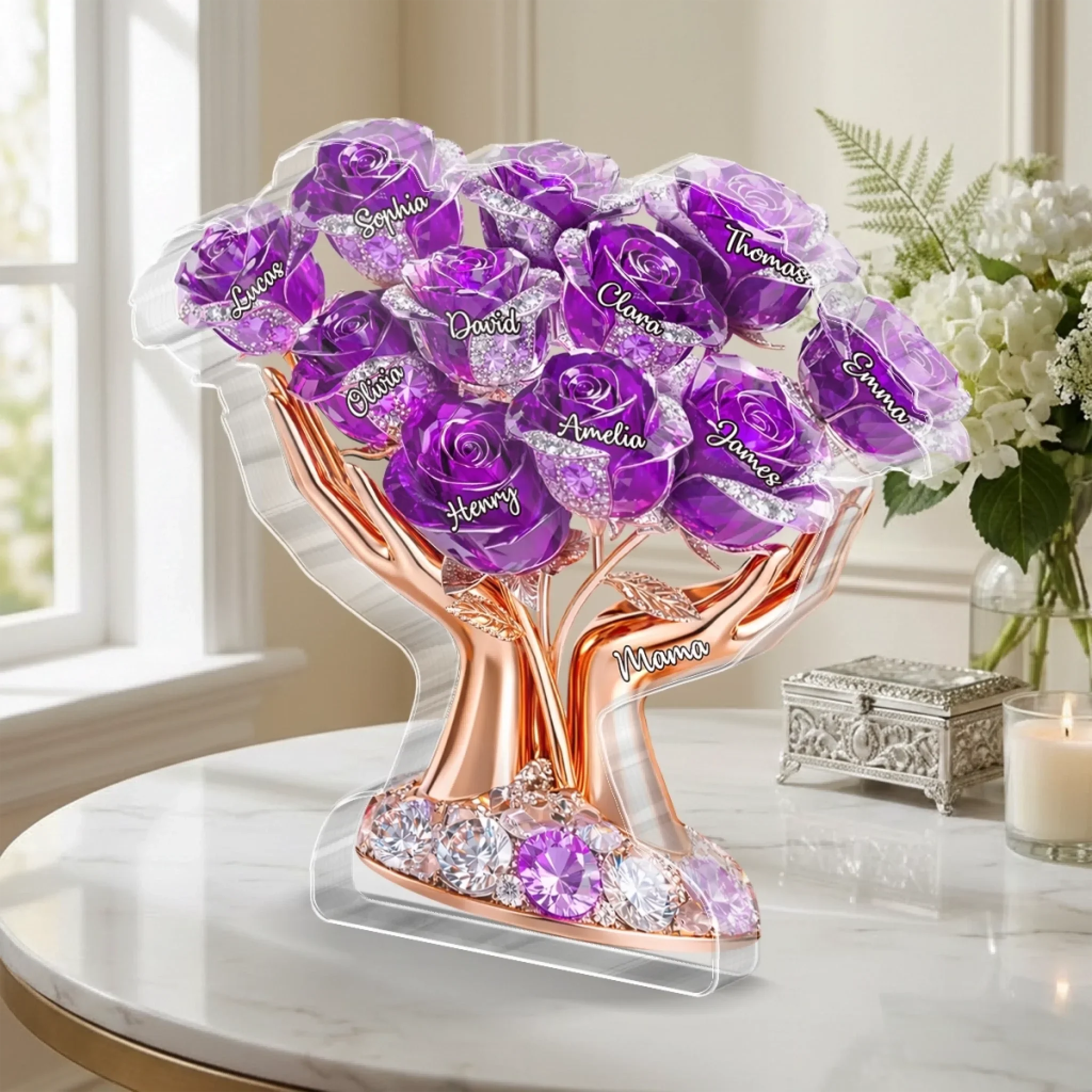 Custom Acrylic Plaque - Personalized Mother's Day Gifts For Mom, Grandma - Blessed With The Best Grandma