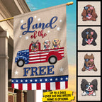 America, Land Of The Free - 4th Of July Decoration - Personalized Dog Flag