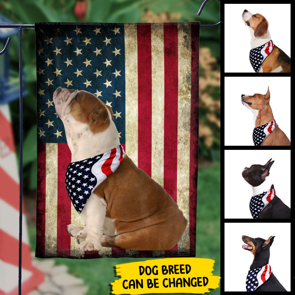 American Dog Lovers - 4th Of July Decoration - Personalized Dog Flag